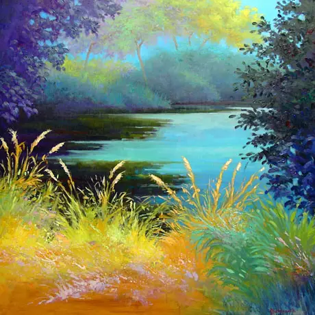 Albufera — Òleo sobre tela 92 x 92 cm.