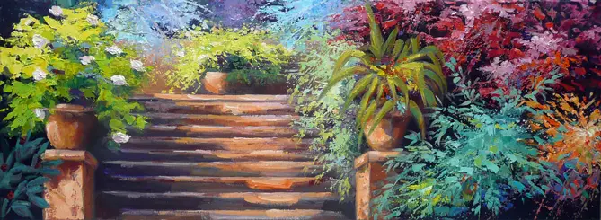 Rincón casa — Óleo sobre tela 80 x 30 cm.