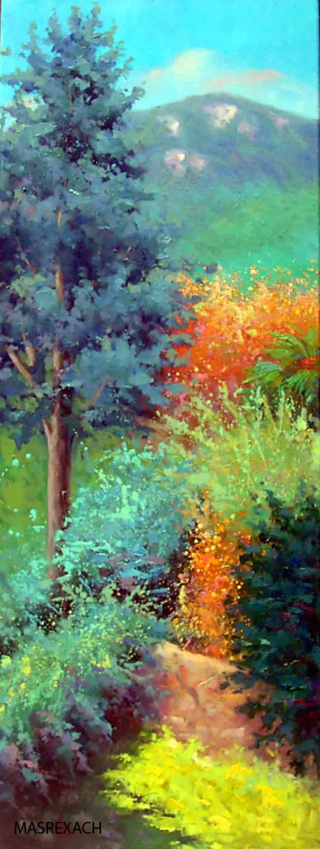Granja Esporlas — Óleo sobre tela 30x80 cm.