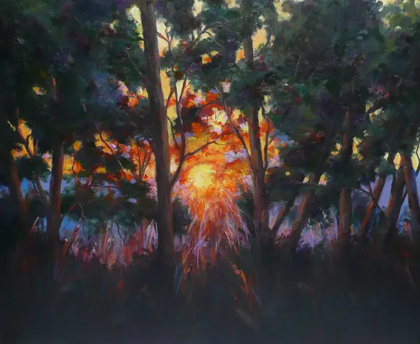 ATARDECER — Óleo sobre tela 73 x 60 cm.